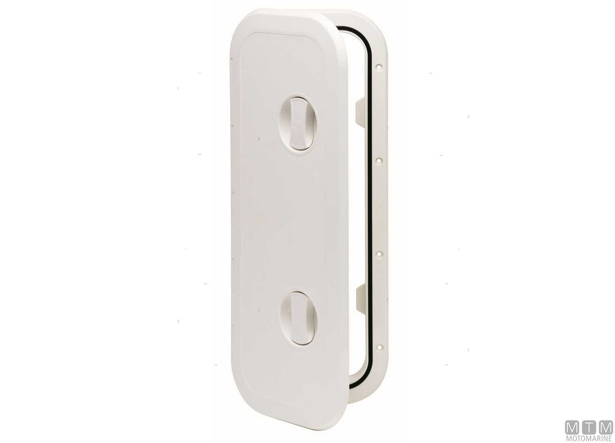 Walkable deck hatch in ABS, white, size ML 243x606 mm - original photo Motomarine Srl