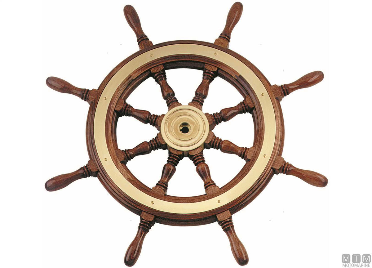 Steering wheel type CO in mahogany Ø370 mm - original photo Motomarine Srl