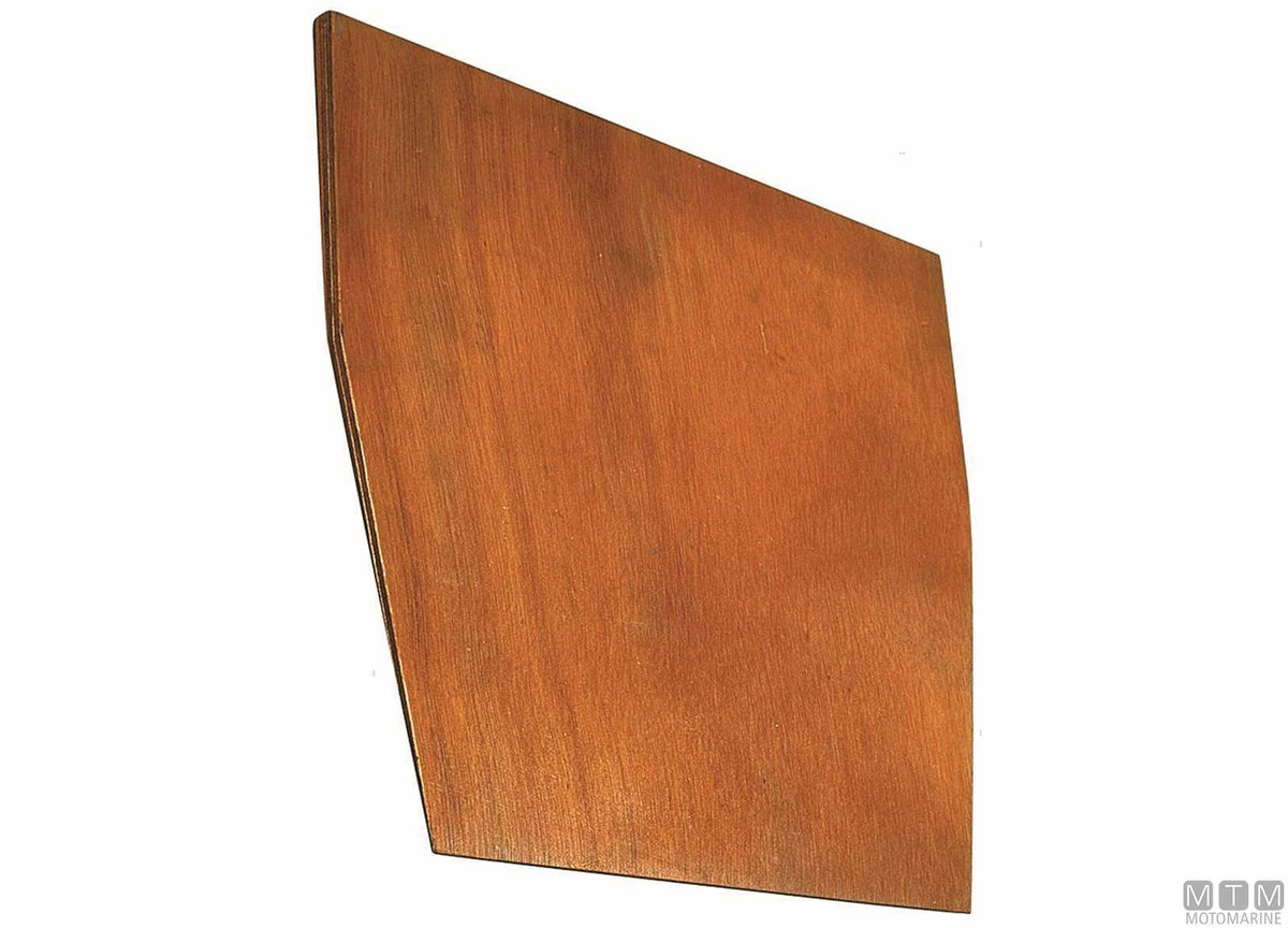 Angled transom saver plate 1-20 mm 340x380 mm in wood - original photo Motomarine Srl