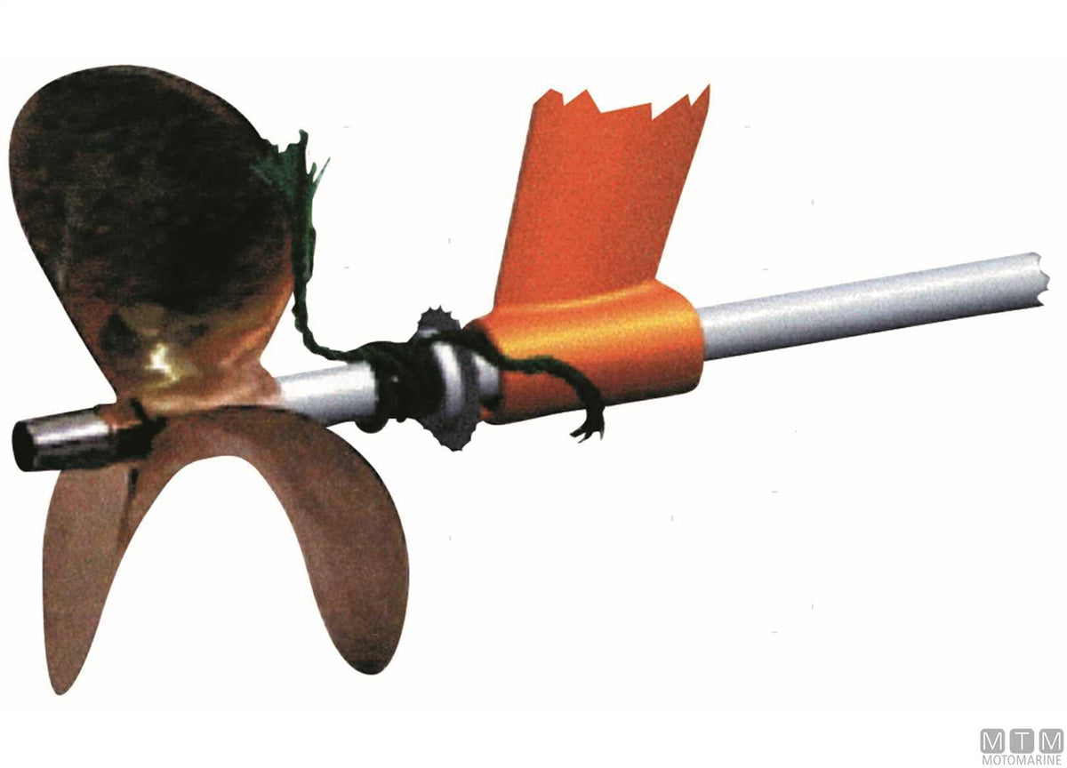 Rope cutter Ø120 mm for Ø45 mm stainless steel shaft - original photo Motomarine Srl