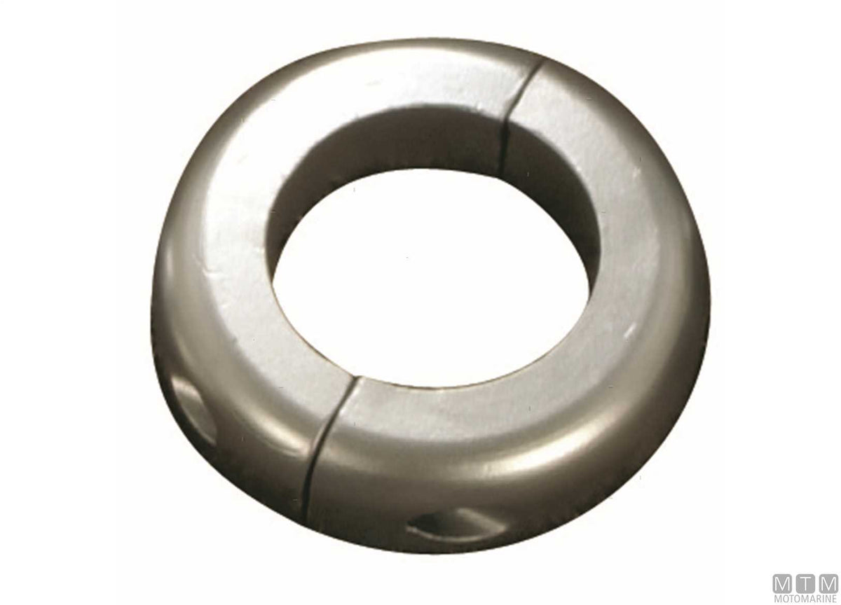 Low collar anode for propeller shaft Ø28 mm, zinc - original photo Motomarine Srl
