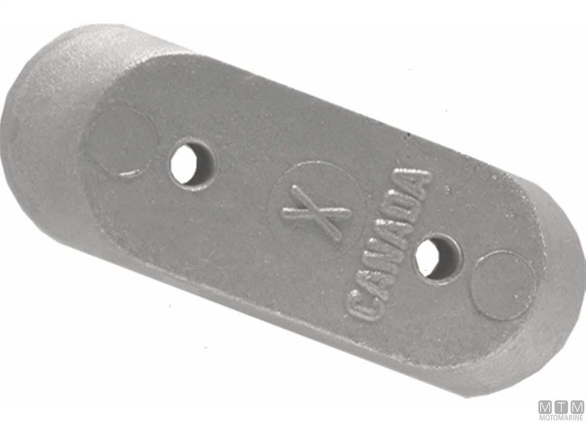 Cube anode for Johnson/Evinrude lower unit 90-300 in aluminium - original photo Motomarine Srl