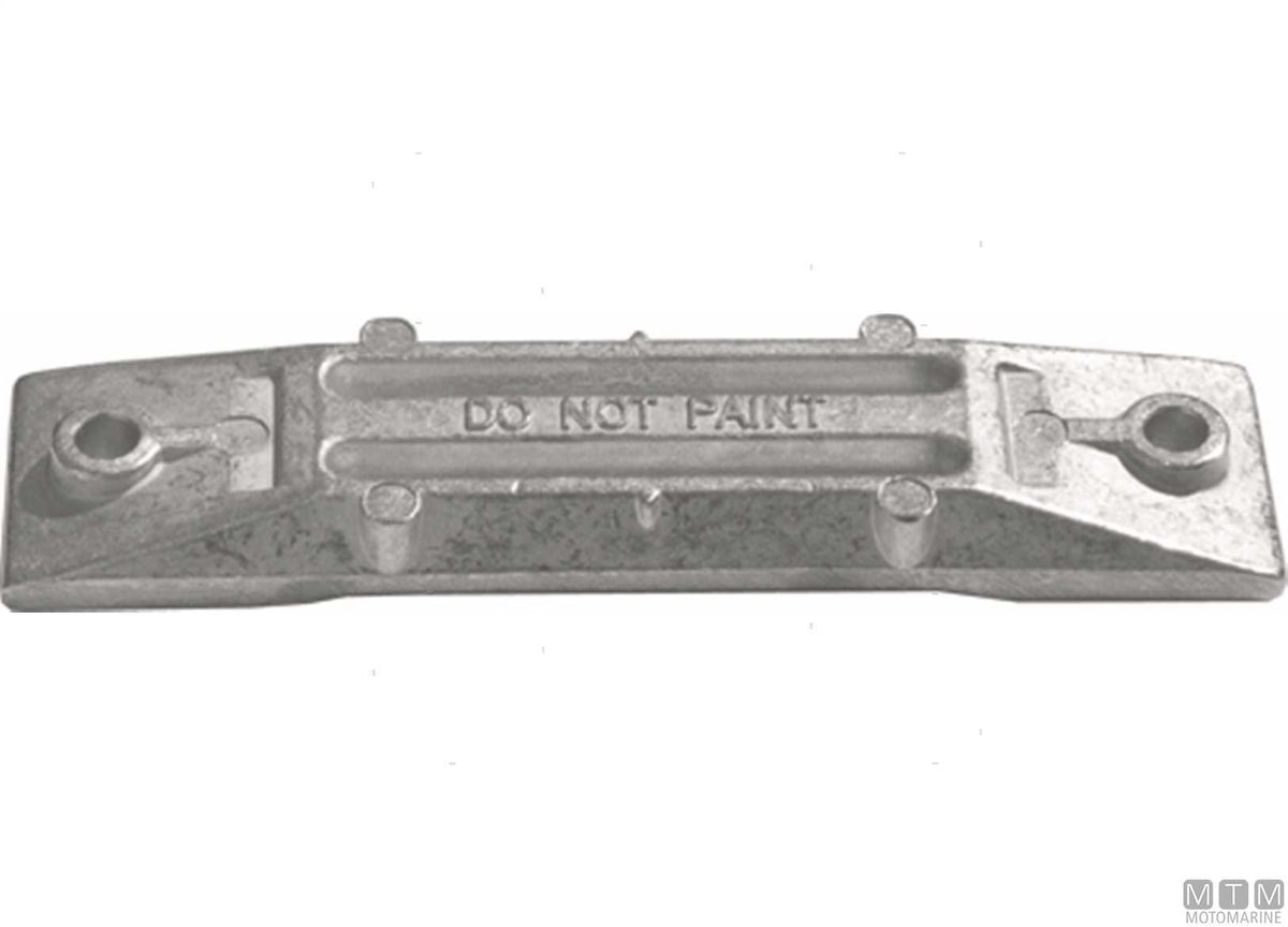2-hole plate anode for Honda M6 8-20 HP in aluminium - original photo Motomarine Srl