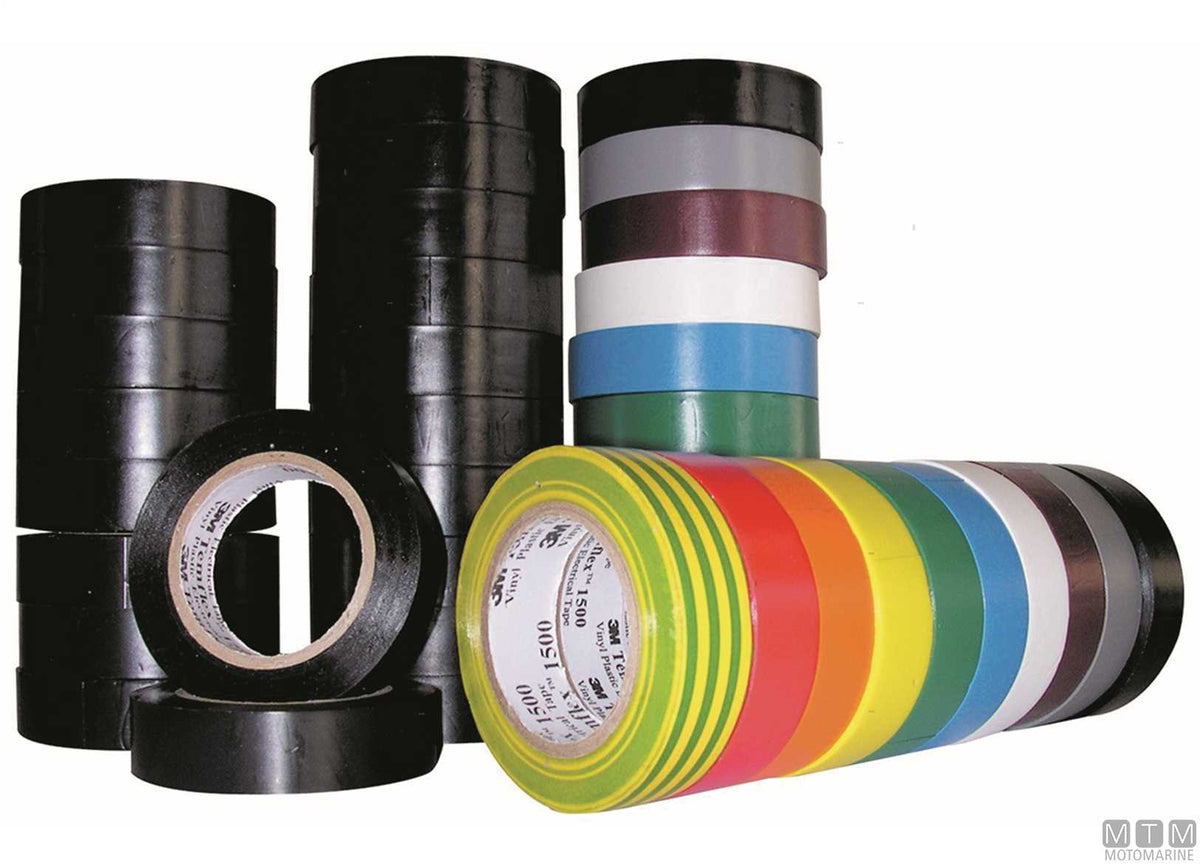 Insulating tape 3M 1500 Temflex yellow/green - original photo Motomarine Srl
