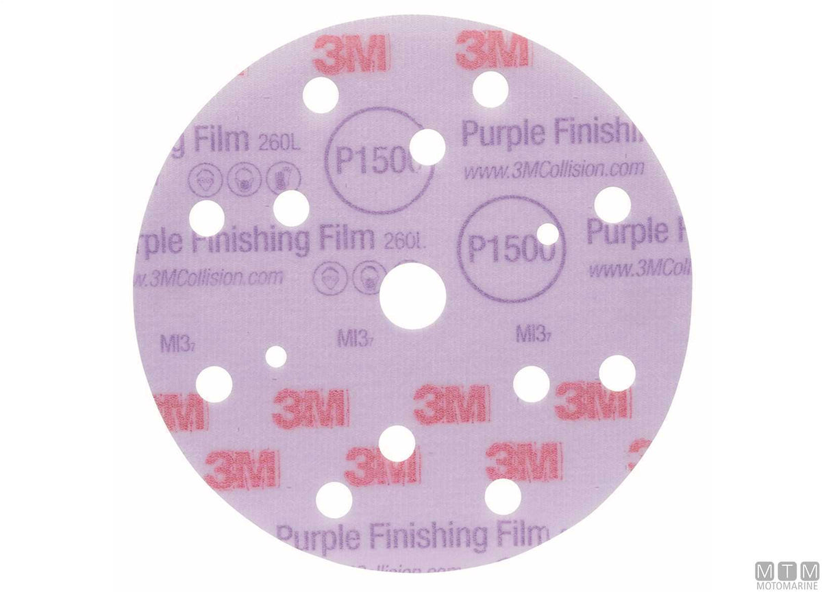 Abrasive discs 3M 260L Finishing P1500 150 mm 50 pcs - original photo Motomarine Srl