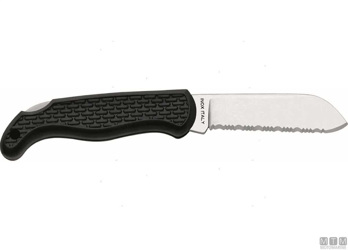 Mac Boat1-N black folding knife, 6.5 cm blade - original photo Motomarine Srl