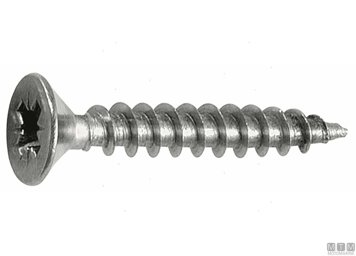 DIN6112 wood self-tapping screws stainless steel A2 3x13 100 pcs - original photo Motomarine Srl