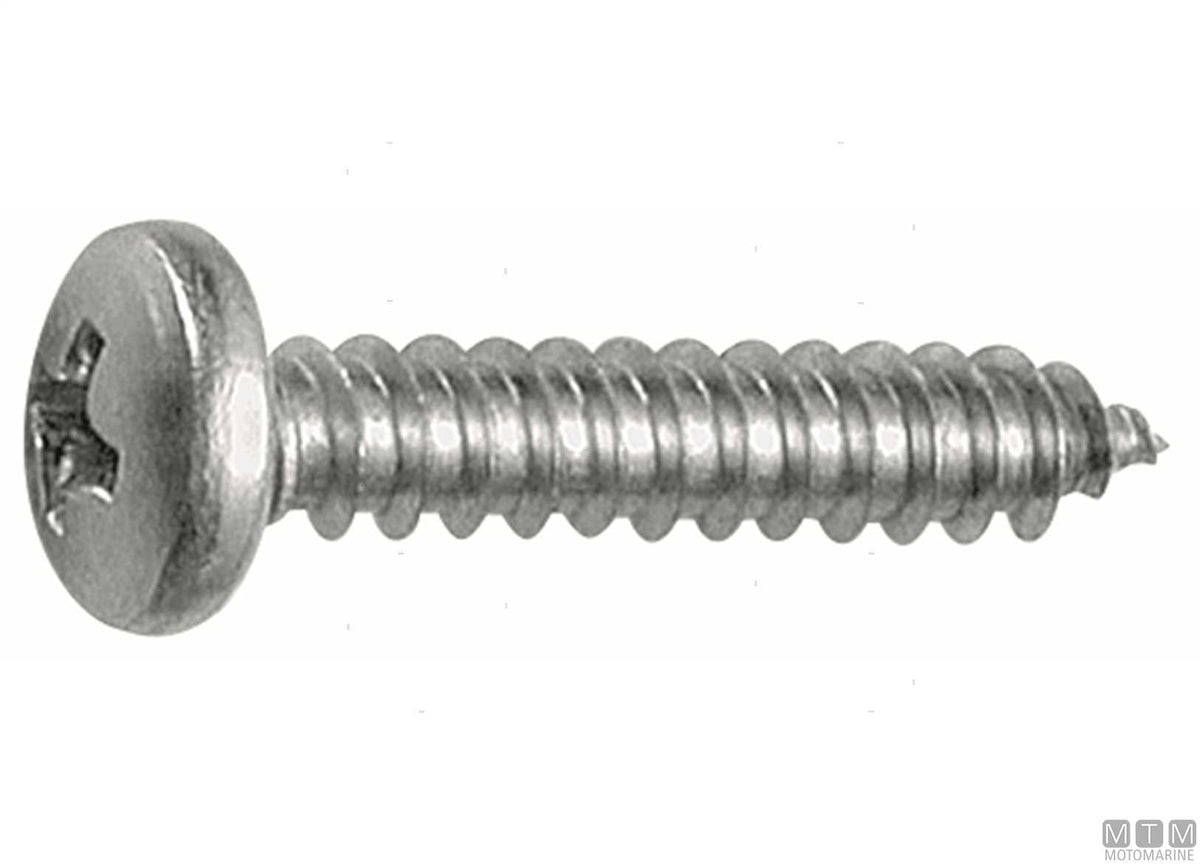 DIN7981 self-tapping screws, cylindrical head, stainless steel A2, 3.5x25 mm, 100 pcs - original photo Motomarine Srl