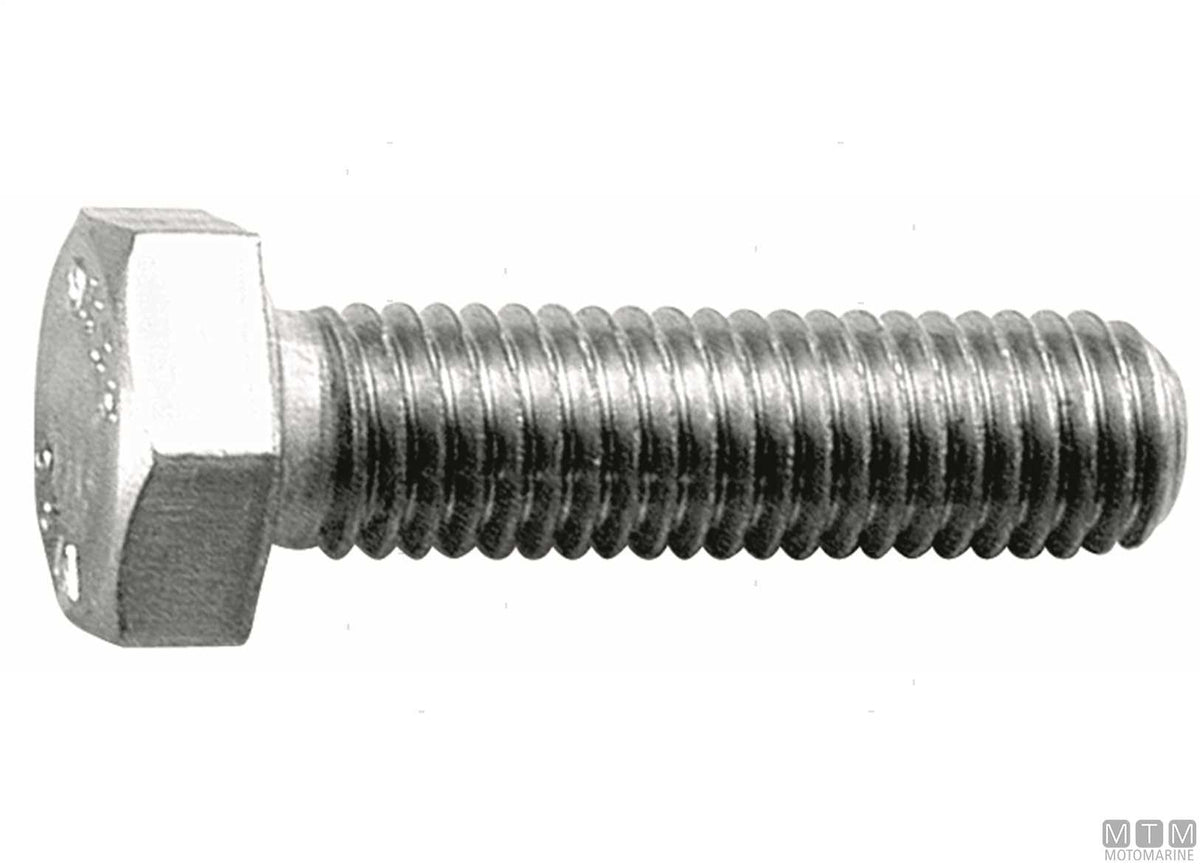 DIN933 A2 stainless steel hex head screws M8x30, 50 pcs - original photo Motomarine Srl
