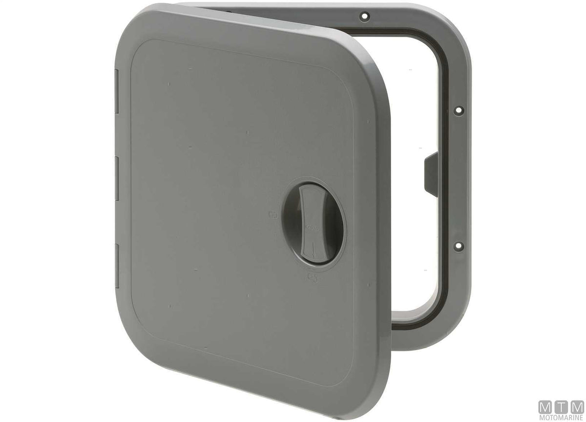 Walkable deck hatch in ABS, white, size QS 373x373 mm - original photo Motomarine Srl