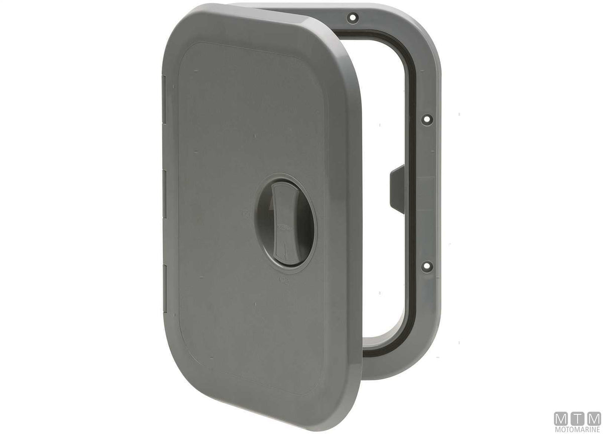 Walkable deck hatch in ABS, white, size S 270x373 mm - original photo Motomarine Srl