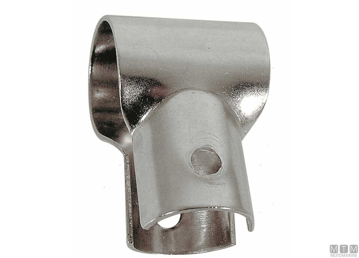 Open T-joint 90° Ø25 mm cast stainless steel 316 - original photo Motomarine Srl