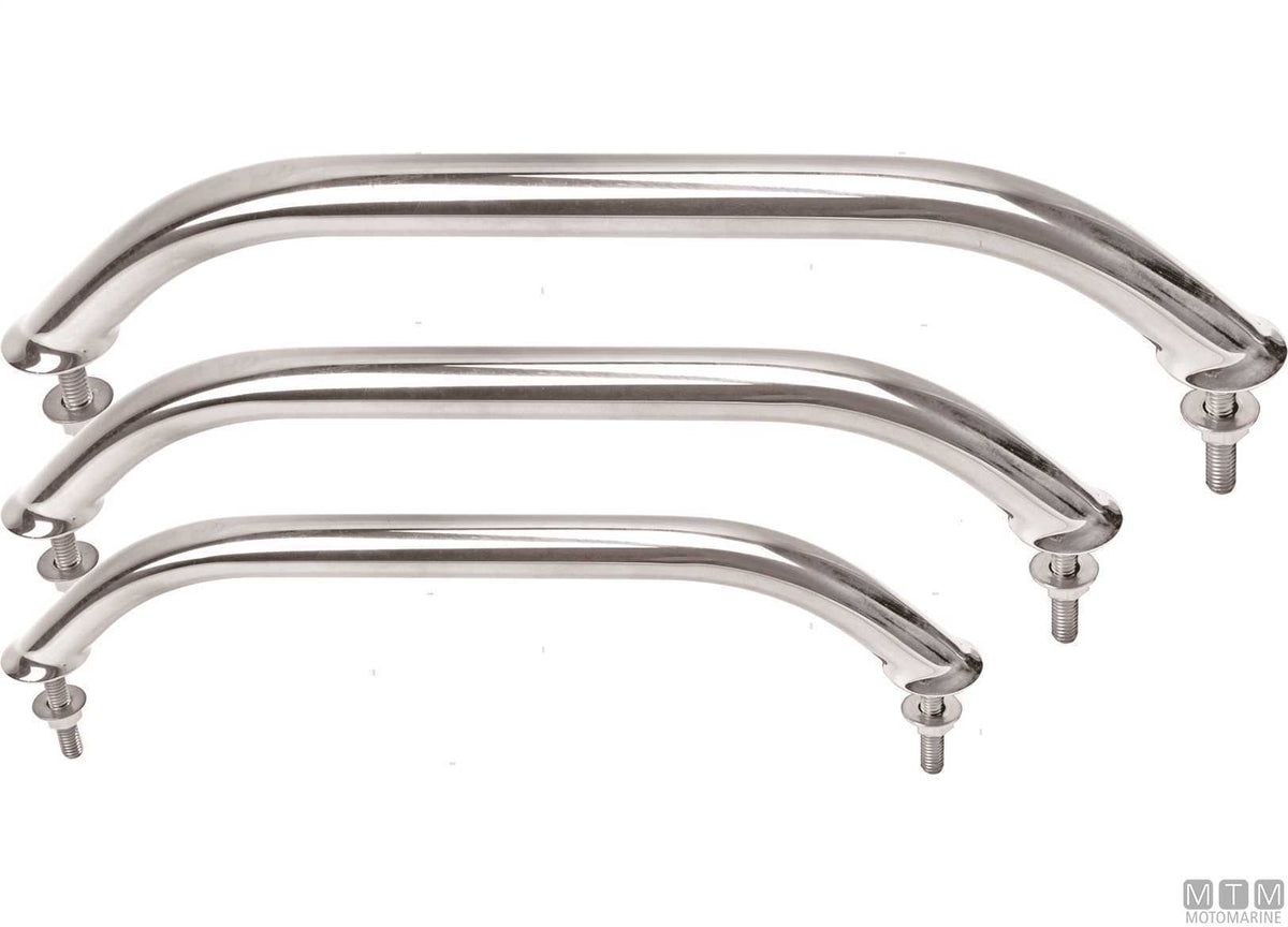 Oval handrail 300 mm stainless steel 316 - original photo Motomarine Srl