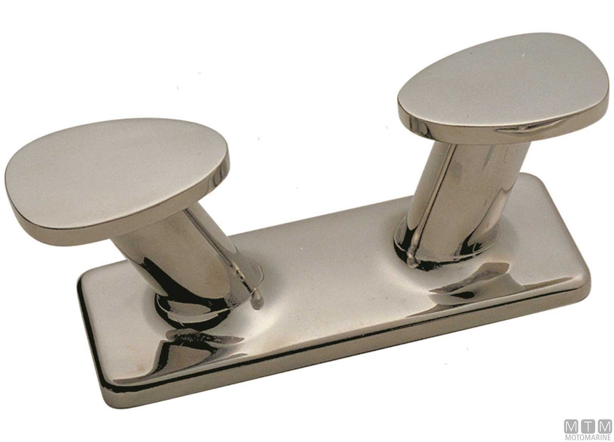 Double horn cleat 200/240 mm stainless steel 316 - original photo Motomarine Srl