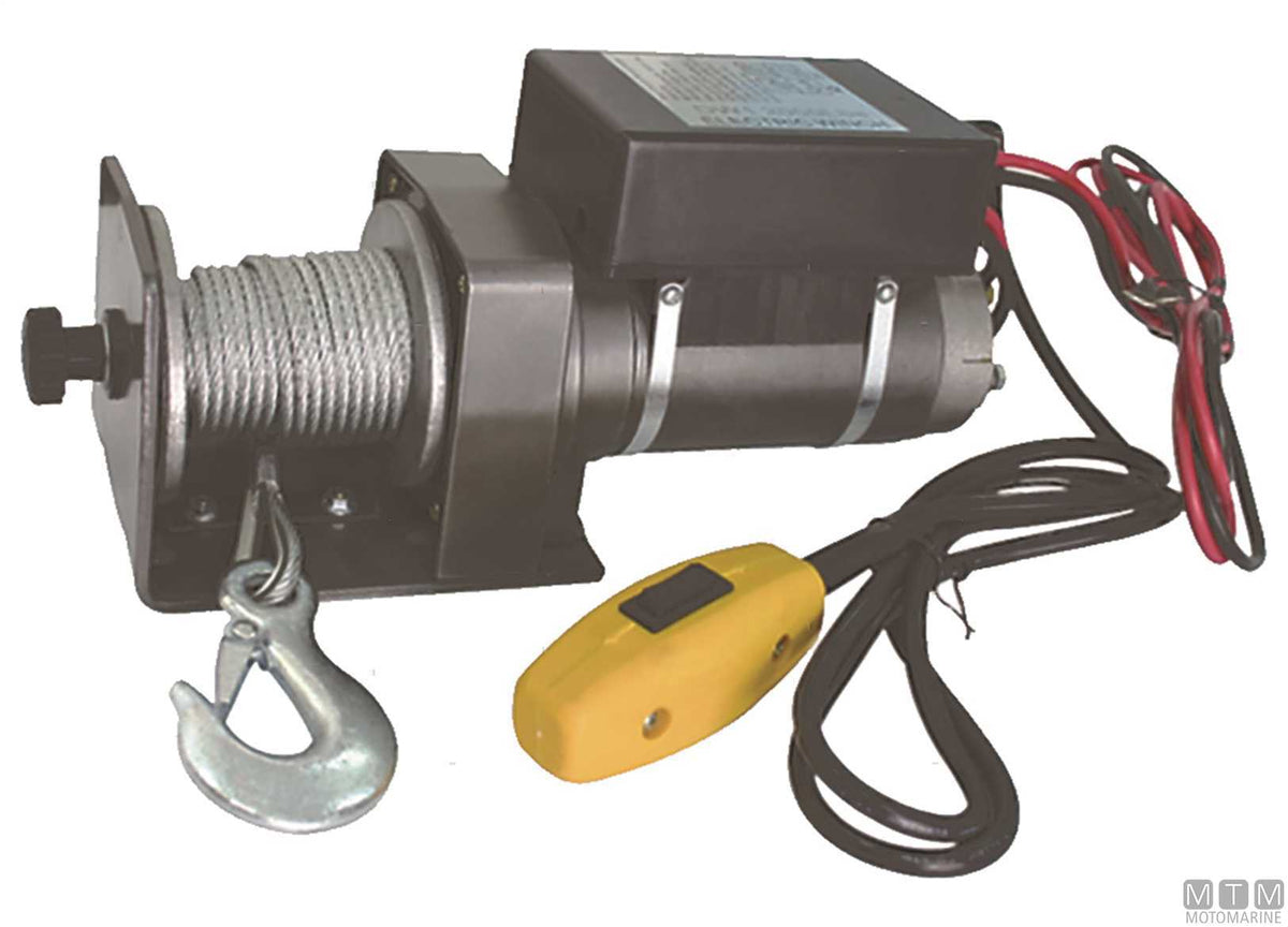 Bada DW1 electric trailer winch pull 900 kg - original photo Motomarine Srl