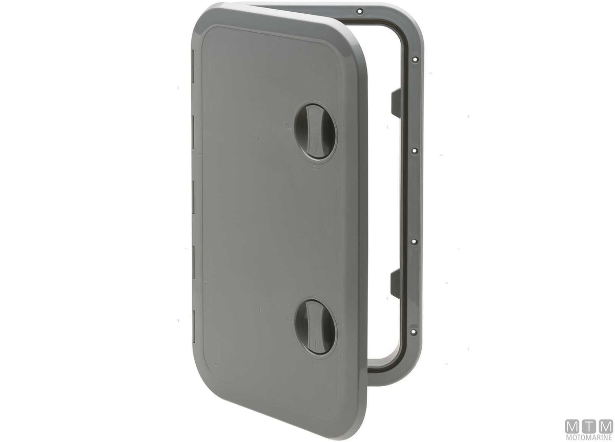 Walkable deck hatch in ABS, white, size LL 357x606 mm - original photo Motomarine Srl