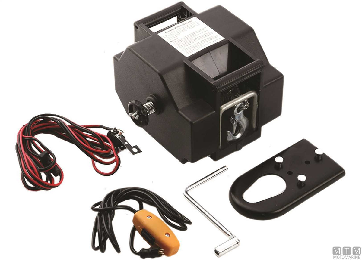 Bada DW4 electric trailer winch pull 1360 kg - original photo Motomarine Srl