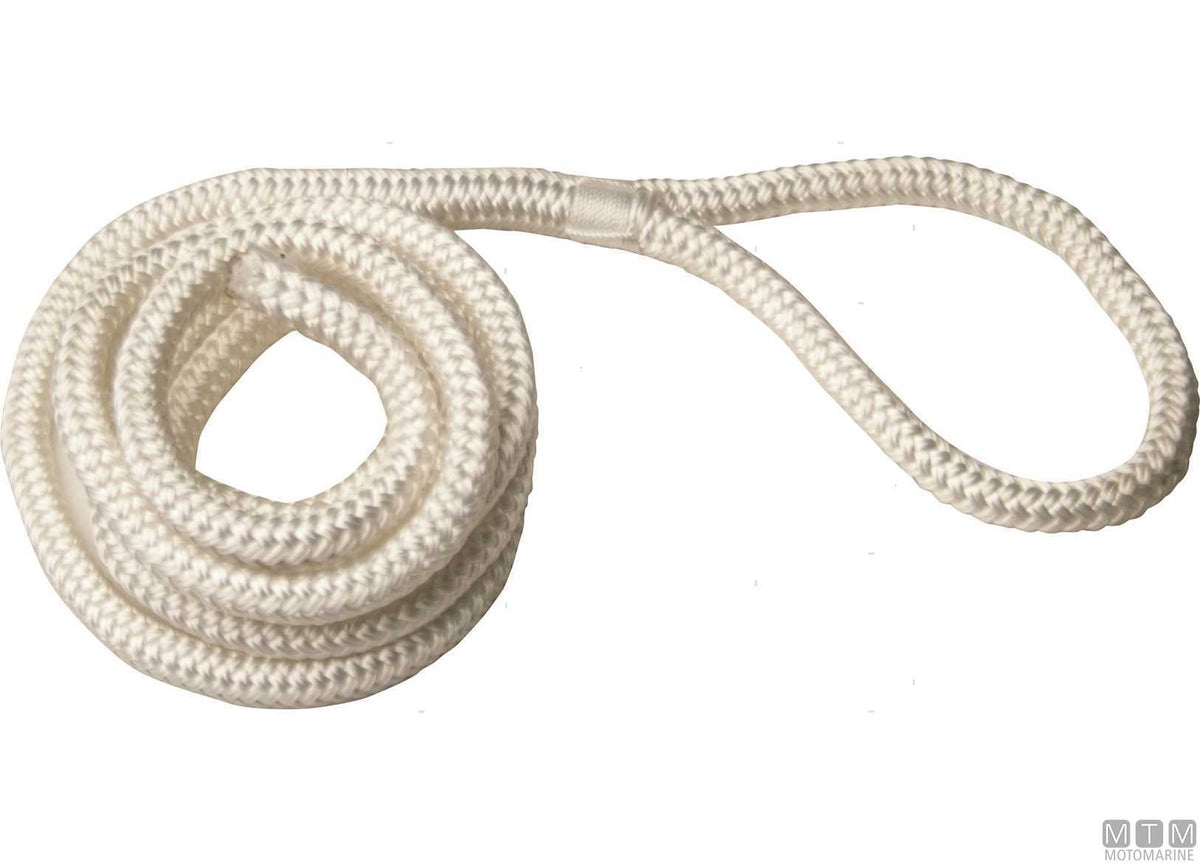 Braided fender line with eye white (pack of 2) Ø8 mm x 2 m - original photo Motomarine Srl