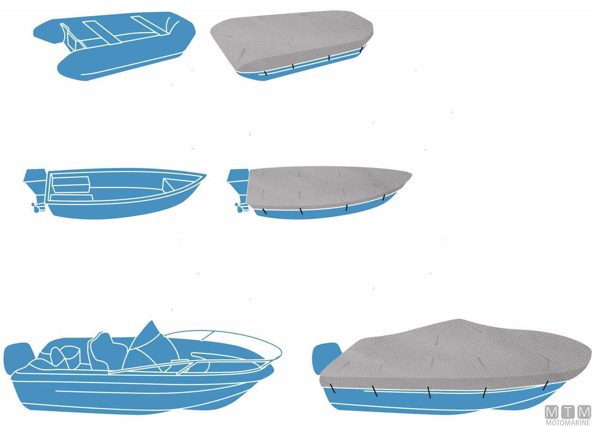 Silver Shield Tender boat cover L300-360 cm W150 cm - original photo Motomarine Srl