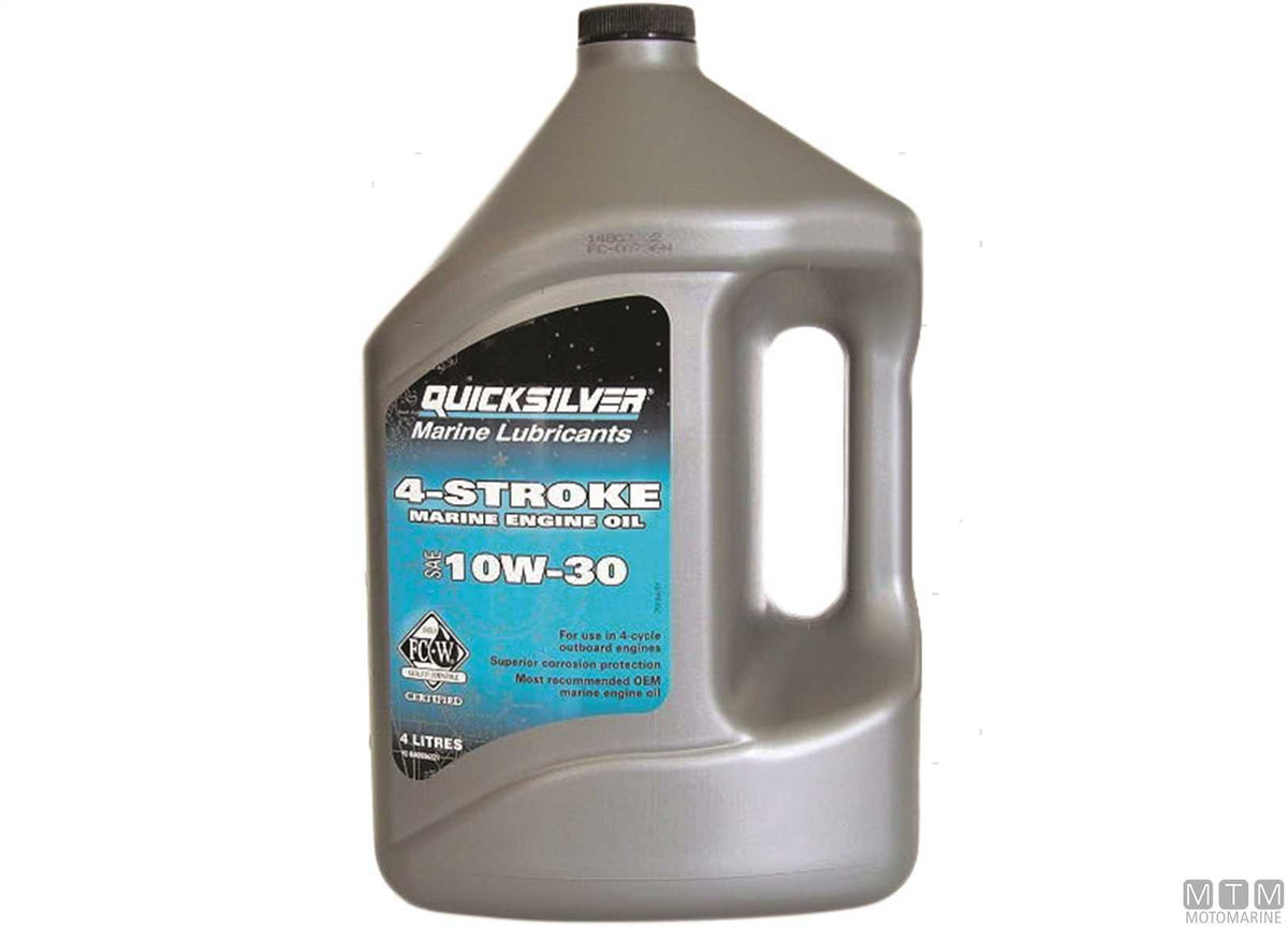 Quicksilver SAE 10W30 Outboard Oil 4-stroke 3x4 l - original photo Motomarine Srl