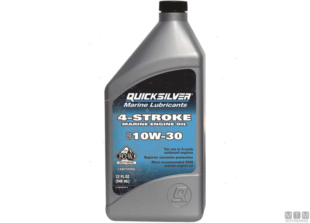 Quicksilver SAE 10W30 Outboard Oil 4-stroke 3x4 l - original photo Motomarine Srl