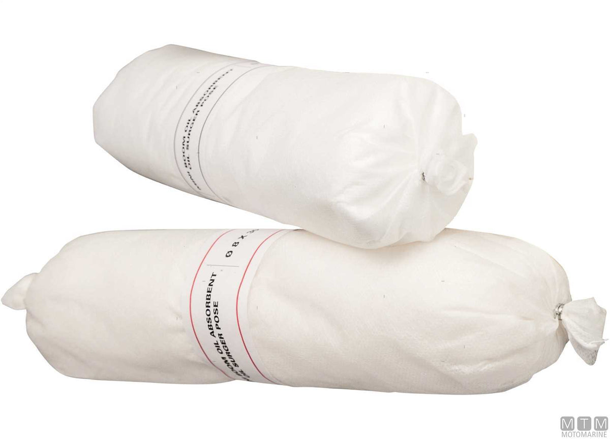 Absorbent boom for oils and hydrocarbons, Ø8 mm, L 30 cm - original photo Motomarine Srl