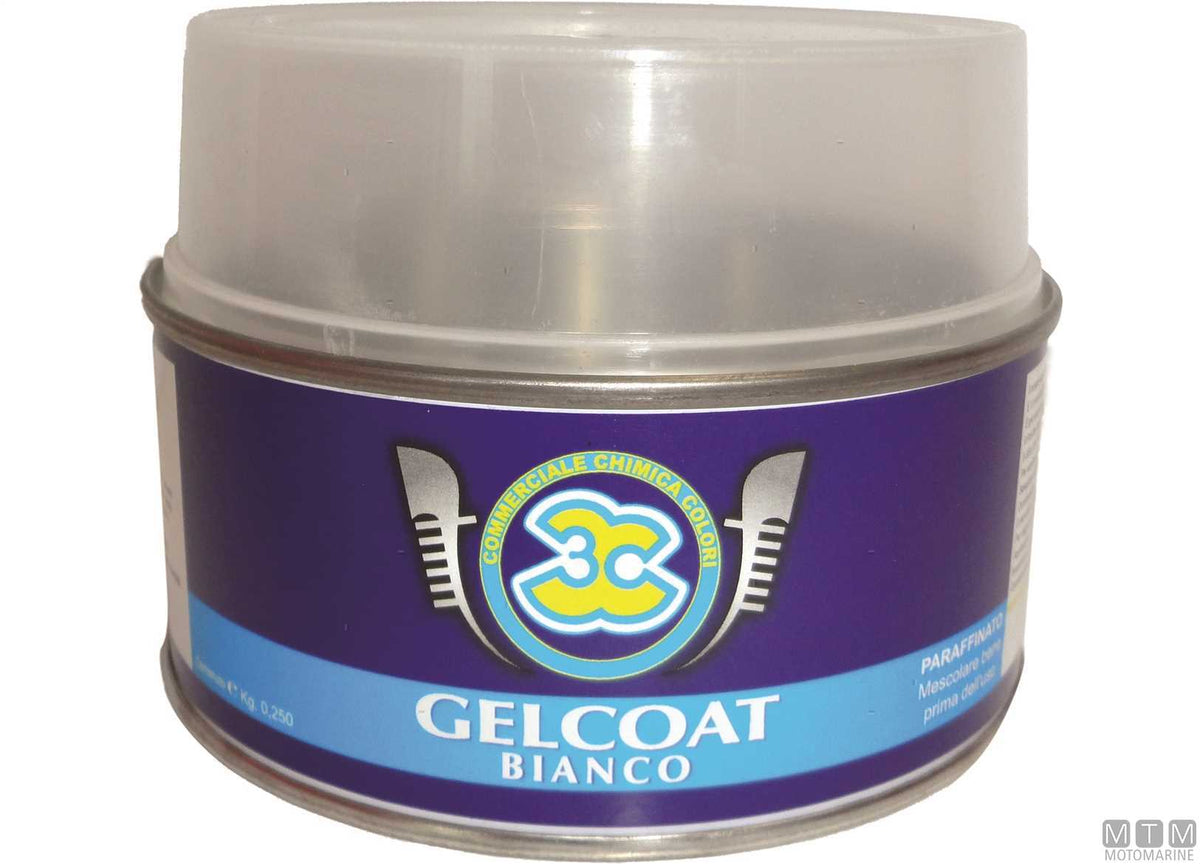 Gelcoat 3C white with paraffin 0.25 kg - original photo Motomarine Srl