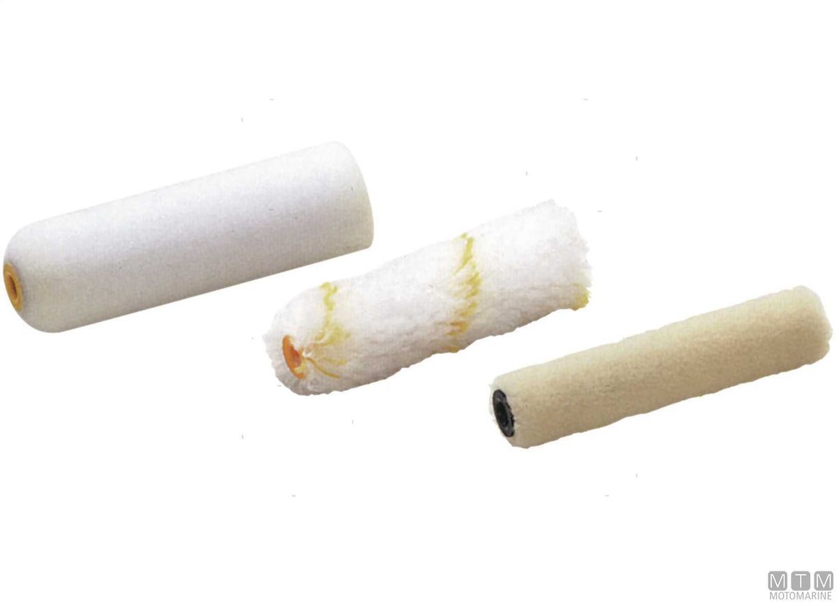 Yellow stripe mini rollers 10 cm (10 pcs) - original photo Motomarine Srl