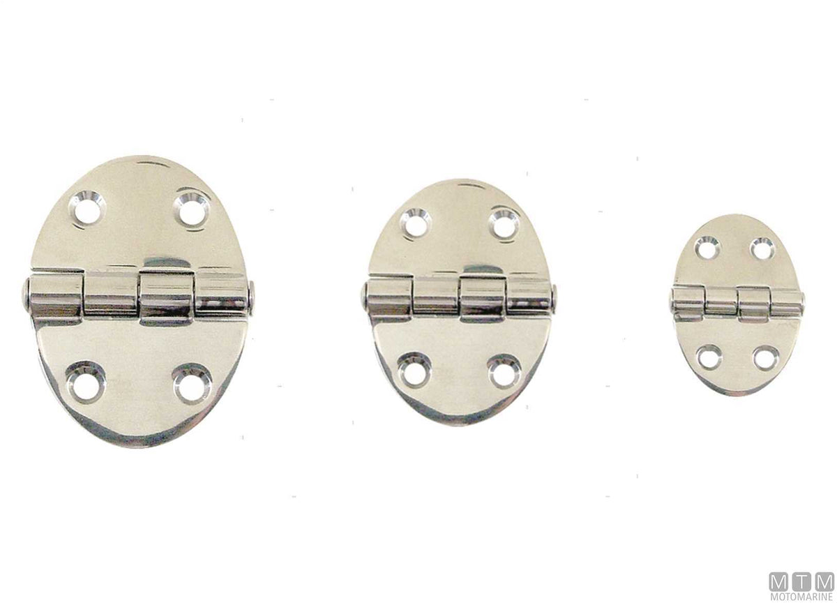 Standard oval hinge 48x67 mm, 316 stainless steel - original photo Motomarine Srl
