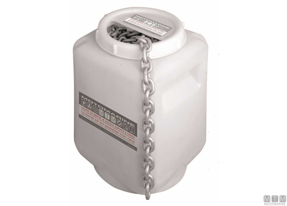 Calibrated chain ISO4565 Ø10 mm 30 m pitch 30 galvanized steel G43 - original photo Motomarine Srl
