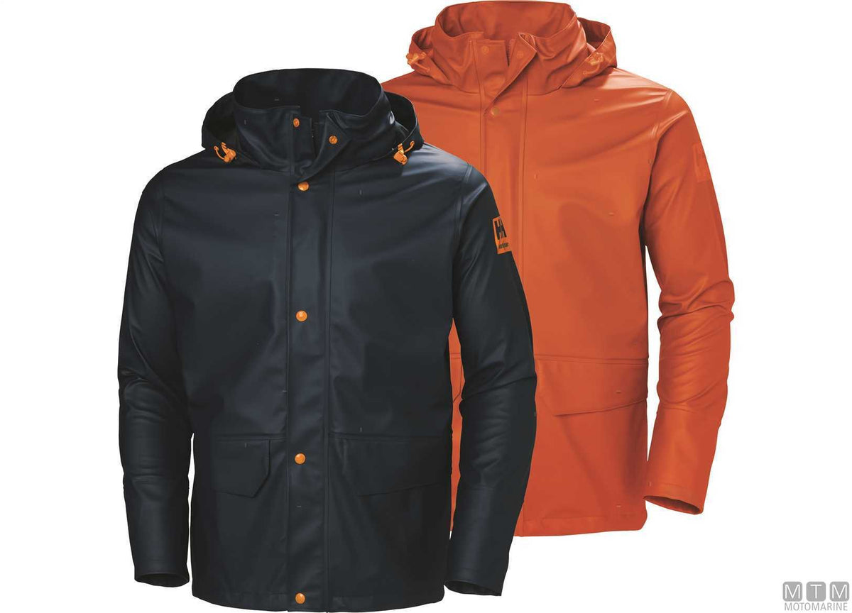 H/H WW Gale Rain 590 navy blue oilskin jacket XS - original photo Motomarine Srl