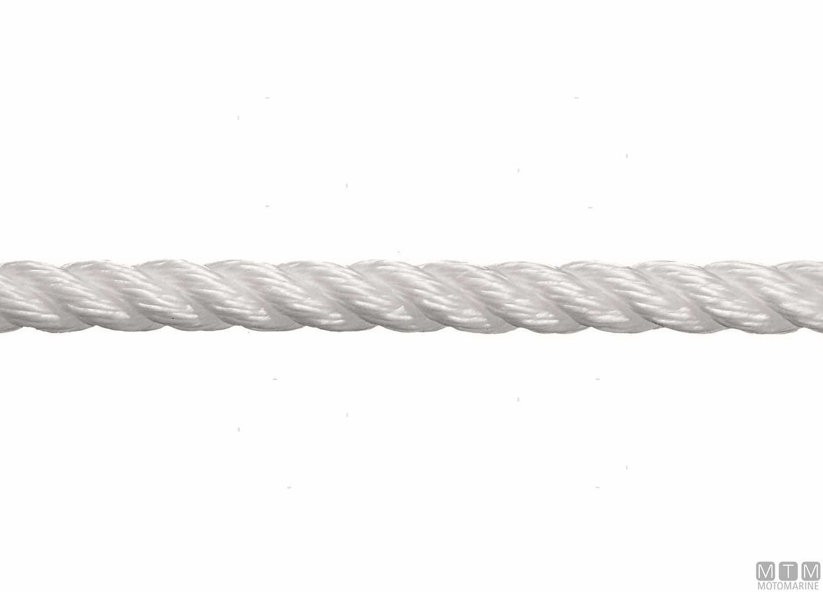 Liros Lirolen white floating 3-strand rope in polypropylene Ø18 mm 100 m - original photo Motomarine Srl