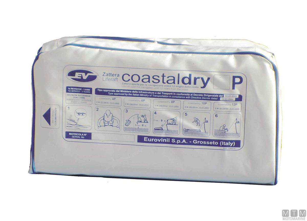 EV Oceandry 9650 Bag Italia liferaft, ABS container, 6-person - original photo Motomarine Srl