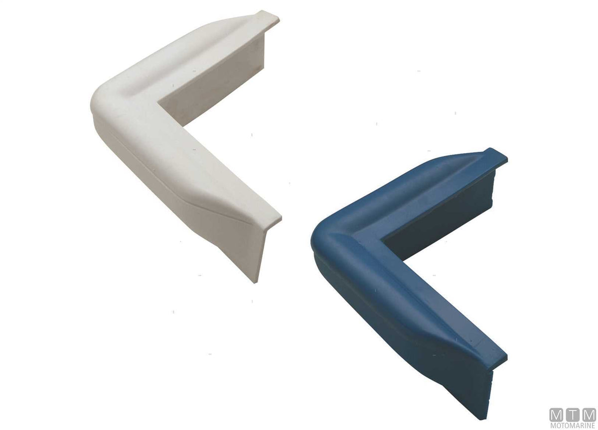 Majoni angled fender plate 25+25 cm, white - original photo Motomarine Srl
