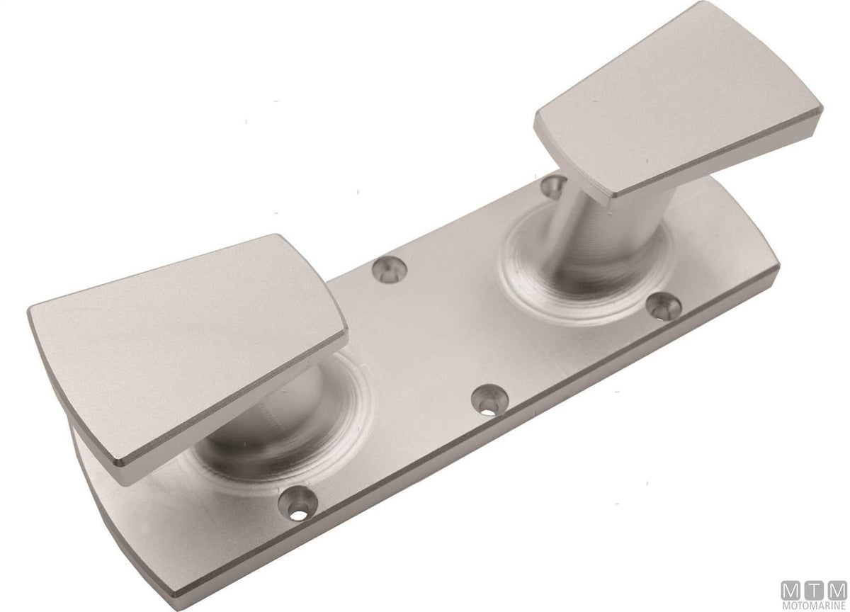 2-horn cleat Edge 160 mm in aluminium - original photo Motomarine Srl