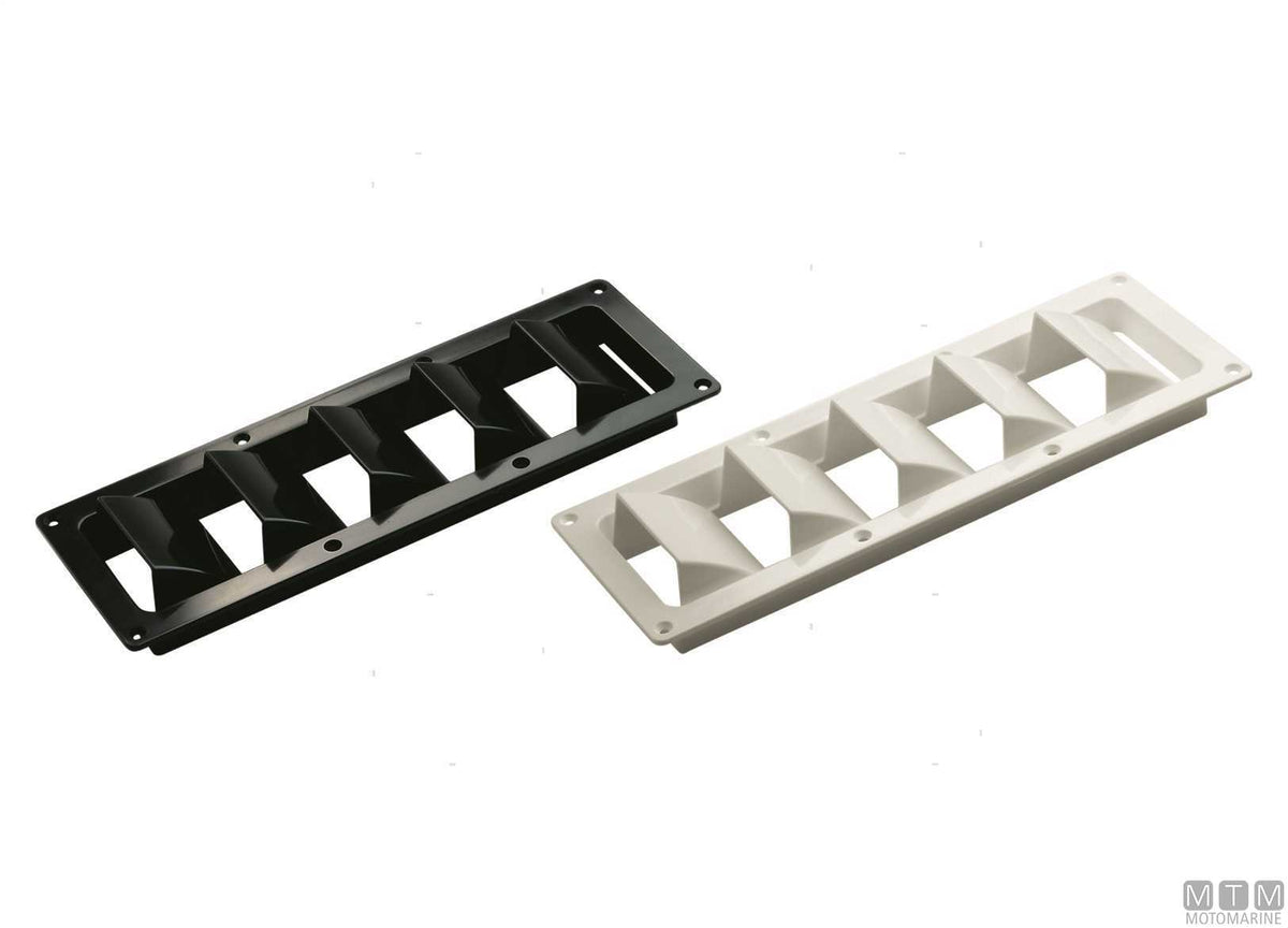 Short air vent 335x120 mm, white plastic - original photo Motomarine Srl