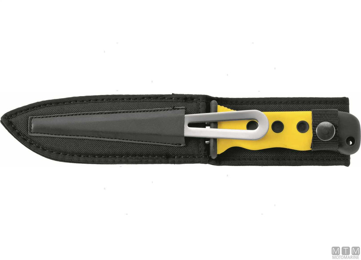 Mac Nostromo NST-Y yellow knife, 12.5 cm blade - original photo Motomarine Srl