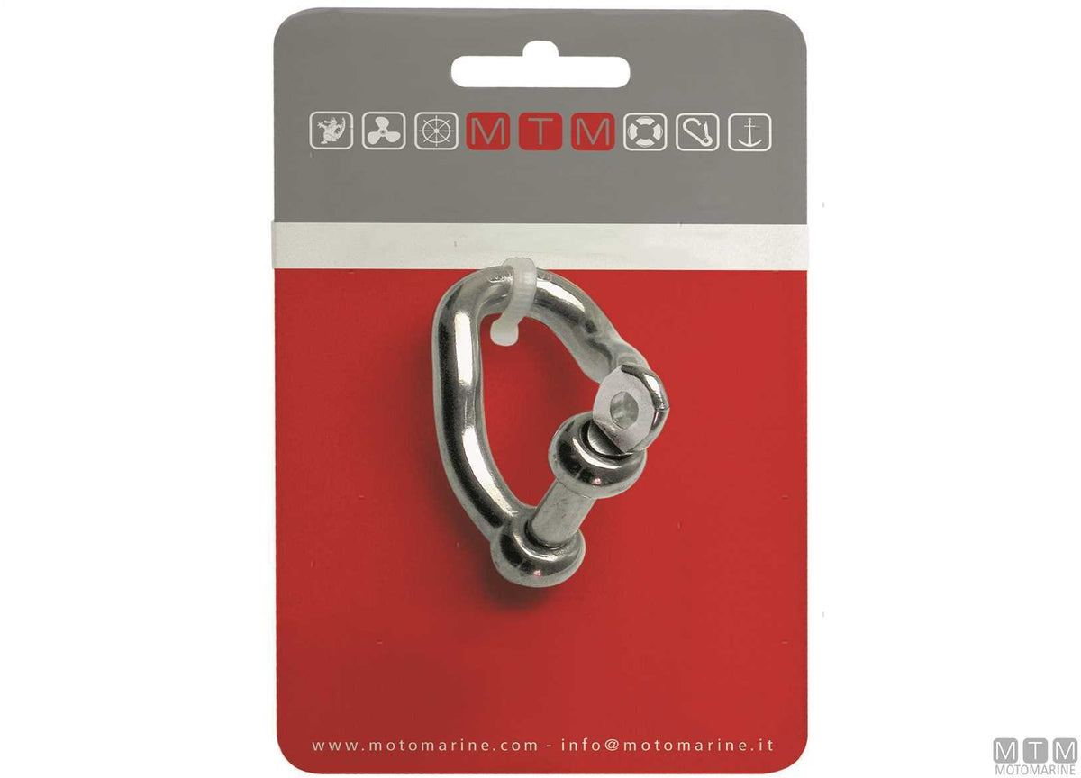 Twisted shackle Ø6 mm stainless steel 316 M-CARD - original photo Motomarine Srl