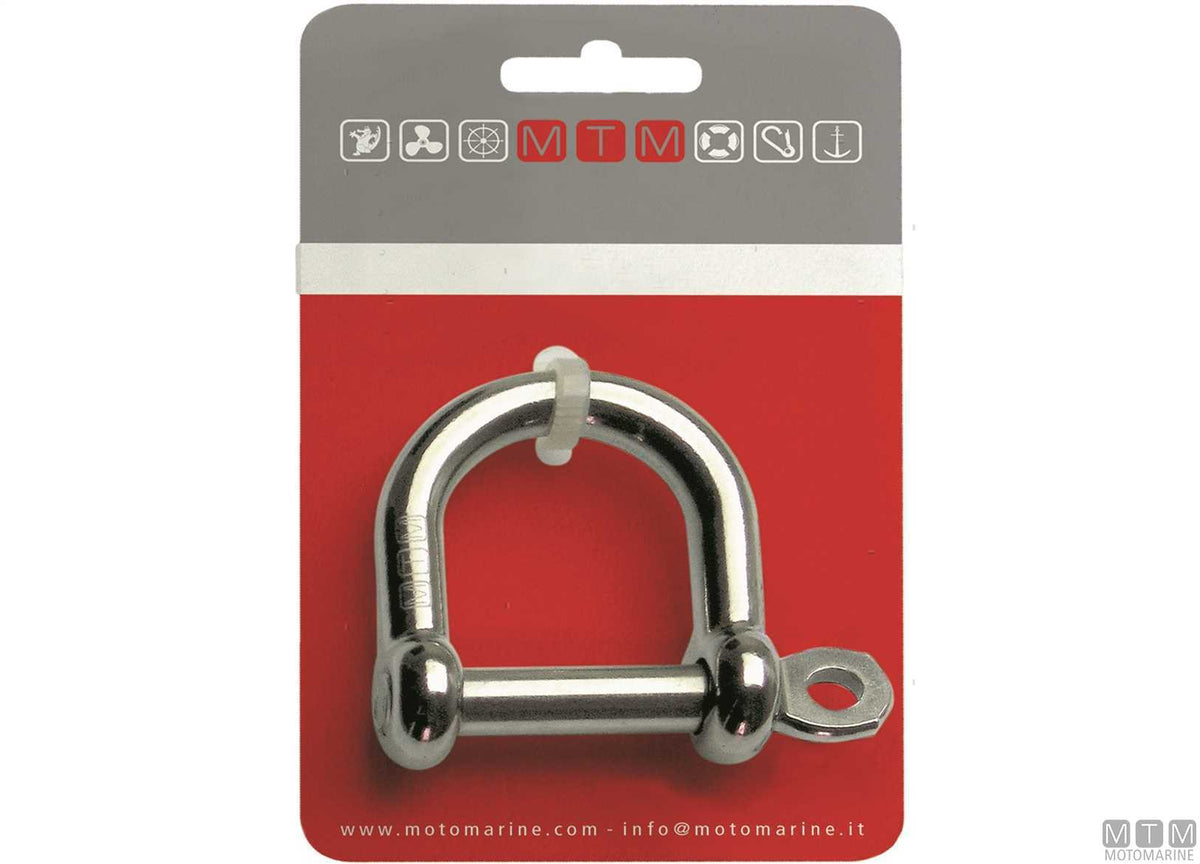 Wide shackle Ø6 mm stainless steel 316 M-CARD - original photo Motomarine Srl