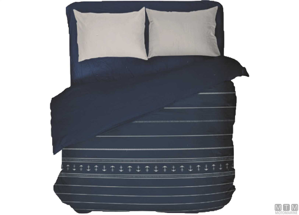 MB lightweight single quilt 270x140 cm navy blue - original photo Motomarine Srl