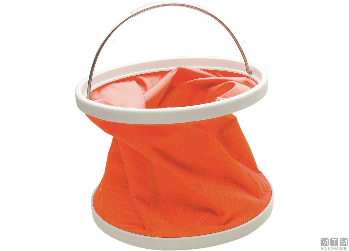 Orange pop-up bucket 11 L - original photo Motomarine Srl