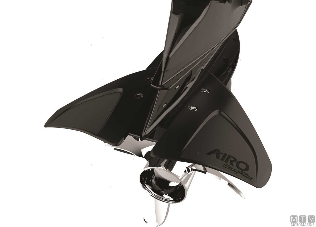 Stingray Airo hydrofoils for engines from 9.9 to 300 HP - original photo Motomarine Srl
