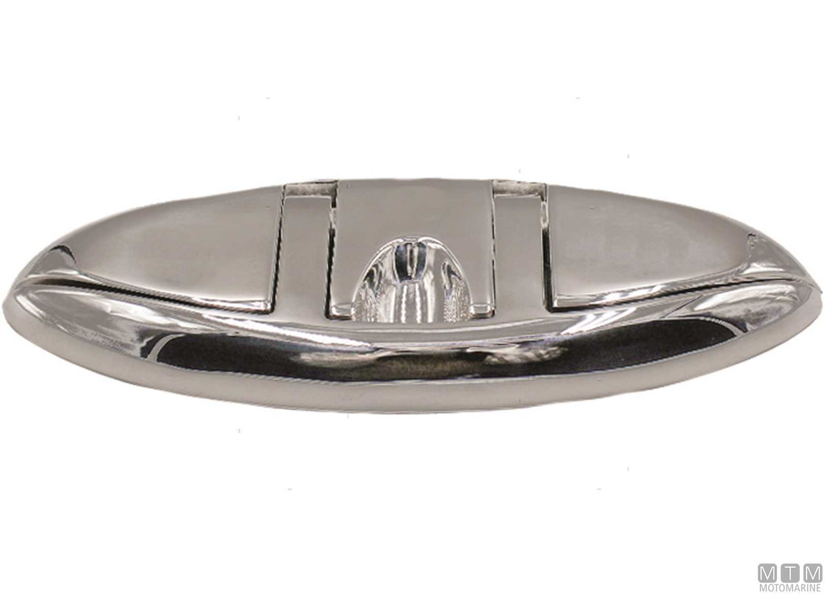 Folding flush cleat 220 mm in AISI 316 stainless steel - original photo Motomarine Srl