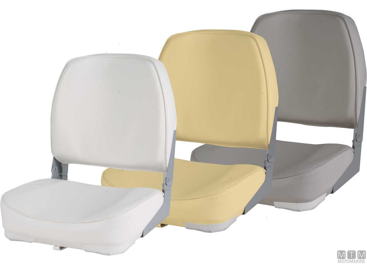 Classic High Back folding seat, grey - original photo Motomarine Srl