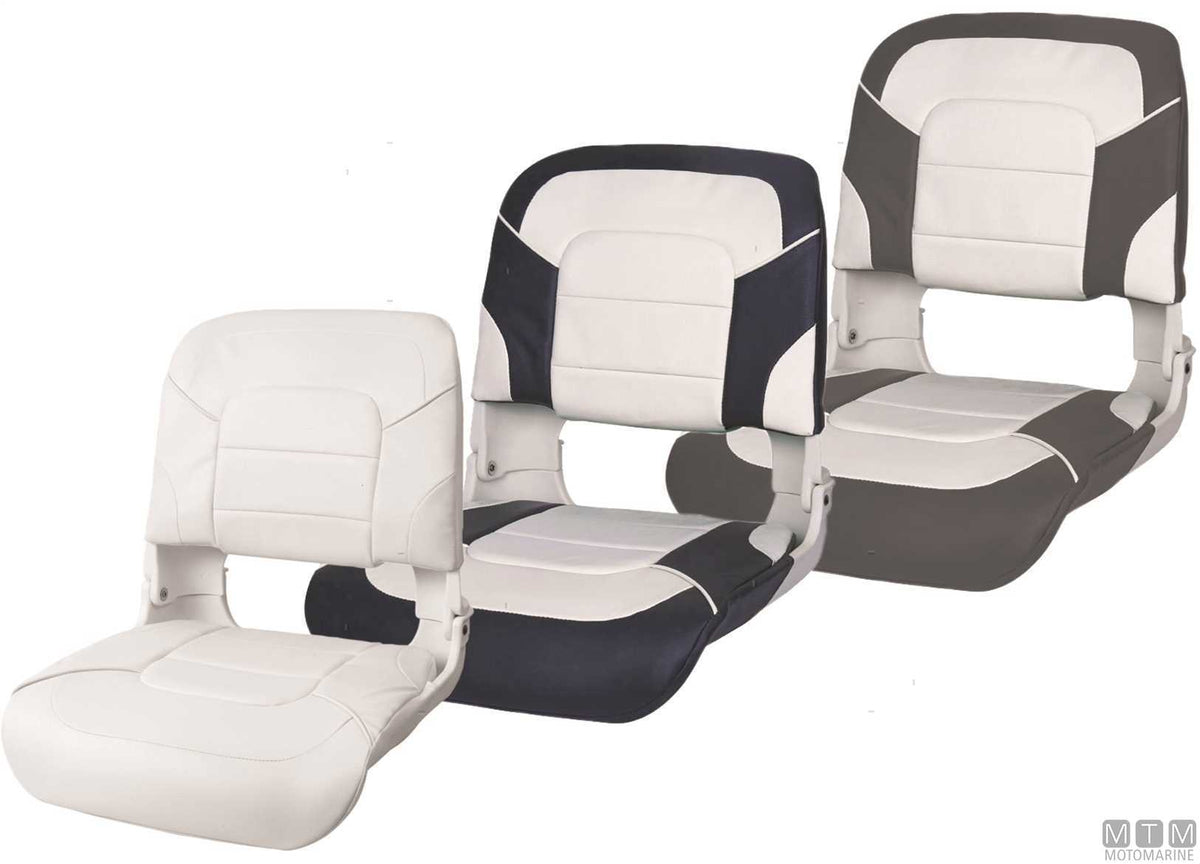 Fisherman folding seat, white - original photo Motomarine Srl