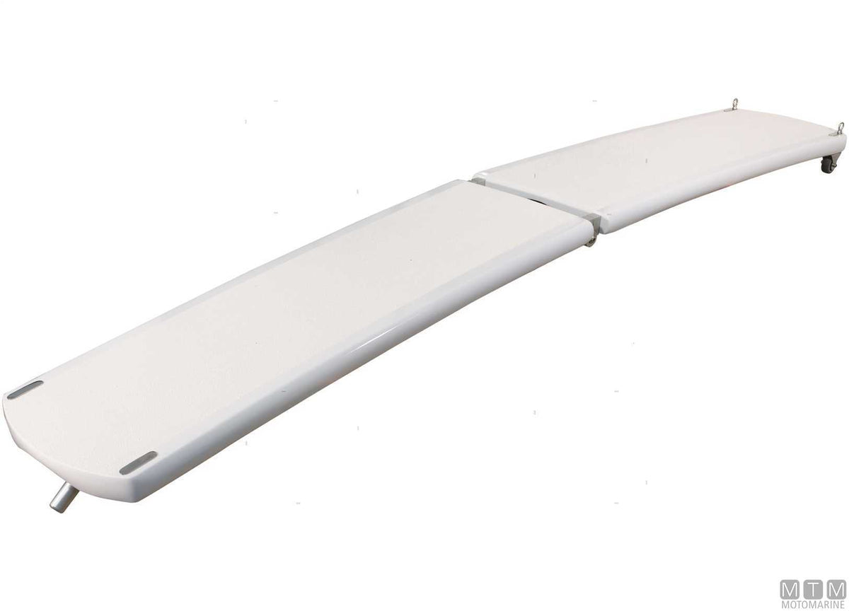 Fixed carbon gangway, L200 cm, white - original photo Motomarine Srl