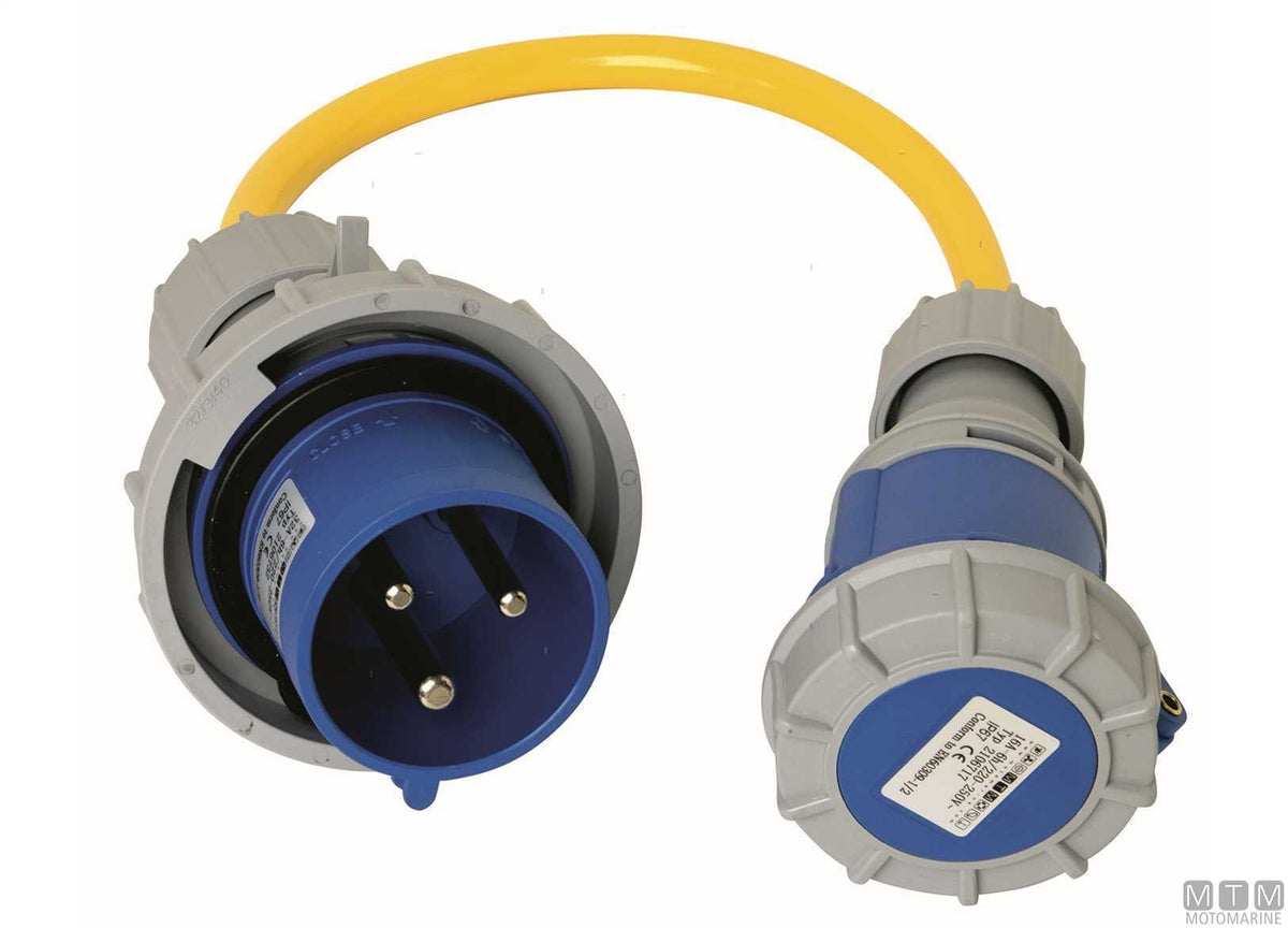 CE extension adapter IP67 socket 16A plug 32A - original photo Motomarine Srl
