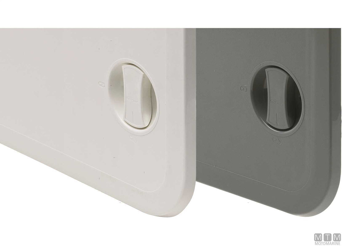 Walkable deck hatch in ABS, white, size QL 458x513 mm - original photo Motomarine Srl