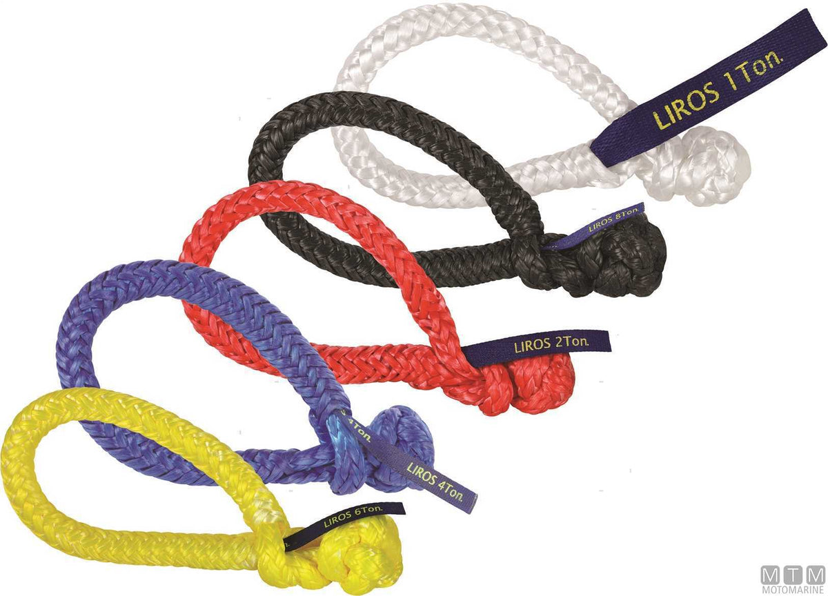 Liros Soft Shackle black braided rope shackle Ø10 mm 750 kg - original photo Motomarine Srl