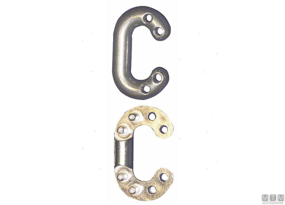 Connecting link for chain Ø10 mm 8 pins stainless steel 316 - original photo Motomarine Srl